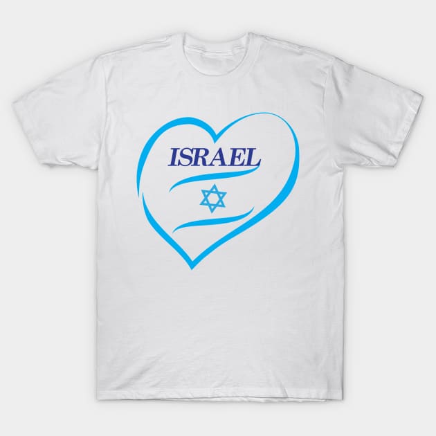 Happy Israel Independence Day Blue Star of David 75th Anniversary T-Shirt by sofiartmedia